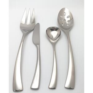 Dansk Umbra 4 Piece Server Hostess Set 18/10 Stainless Glossy Flatware China